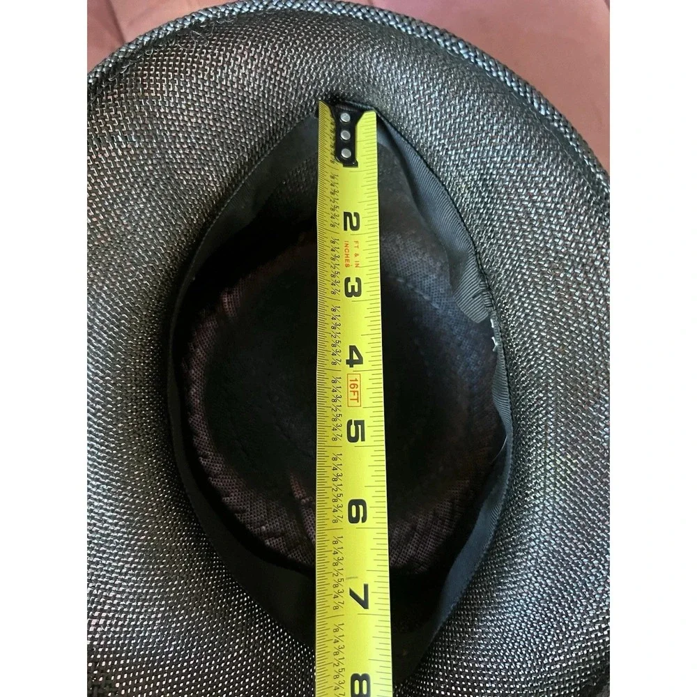 Vintage Black‎ Straw Cloche Hat with Net Veil and Grosgrain Ribbon Bow